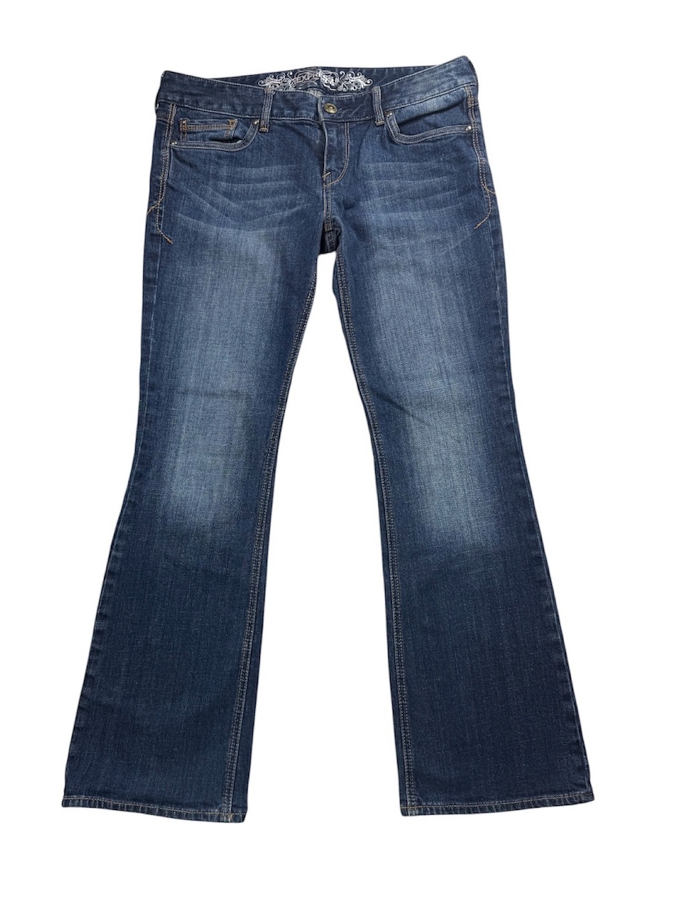 Express Stella Boot Jeans Size 8 Short Low Rise Bootcut Stretch Medium Wash